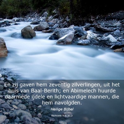 Picture 03 - Richtere 9:4 NLD - En zij gaven hem zeventig zilverlingen, uit het - Bible Verse Picture