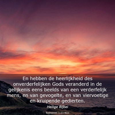 Picture 03 - Romeinen 1:23 NLD - En hebben de heerlijkheid des onverderfelijken - Bible Verse Picture