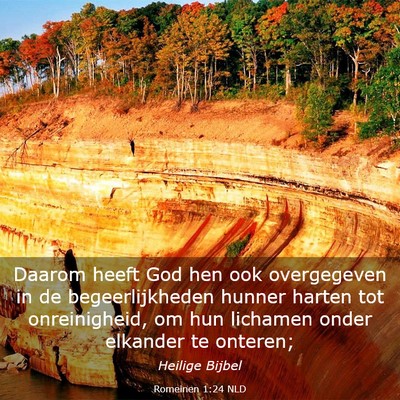 Picture 03 - Romeinen 1:24 NLD - Daarom heeft God hen ook overgegeven in de - Bible Verse Picture