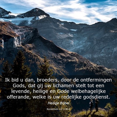 Picture 03 - Romeinen 12:1 NLD - Ik bid u dan, broeders, door de ontfermingen - Bible Verse Picture