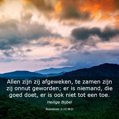Picture 03 - Romeinen 3:12 NLD - Allen zijn zij afgeweken, te zamen zijn zij onnut - Bible Verse Picture