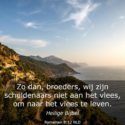 Picture 03 - Romeinen 8:12 NLD - Zo dan, broeders, wij zijn schuldenaars niet aan - Bible Verse Picture