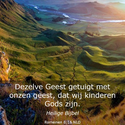 Picture 03 - Romeinen 8:16 NLD - Dezelve Geest getuigt met onzen geest, dat wij - Bible Verse Picture