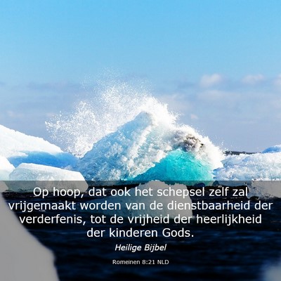 Picture 03 - Romeinen 8:21 NLD - Op hoop, dat ook het schepsel zelf zal - Bible Verse Picture