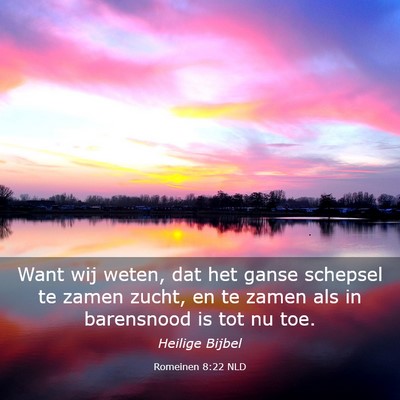 Picture 03 - Romeinen 8:22 NLD - Want wij weten, dat het ganse schepsel te zamen - Bible Verse Picture