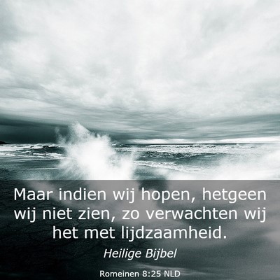 Picture 03 - Romeinen 8:25 NLD - Maar indien wij hopen, hetgeen wij niet zien, zo - Bible Verse Picture