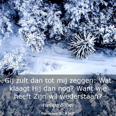 Picture 03 - Romeinen 9:19 NLD - Gij zult dan tot mij zeggen: Wat klaagt Hij dan - Bible Verse Picture