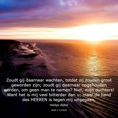 Picture 03 - Ruth 1:13 NLD - Zoudt gij daarnaar wachten, totdat zij zouden - Bible Verse Picture