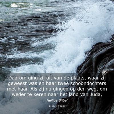 Picture 03 - Ruth 1:7 NLD - Daarom ging zij uit van de plaats, waar zij - Bible Verse Picture