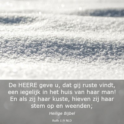 Picture 03 - Ruth 1:9 NLD - De HEERE geve u, dat gij ruste vindt, een - Bible Verse Picture