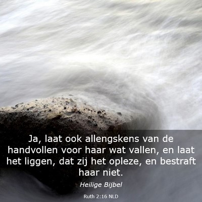 Picture 03 - Ruth 2:16 NLD - Ja, laat ook allengskens van de handvollen voor - Bible Verse Picture