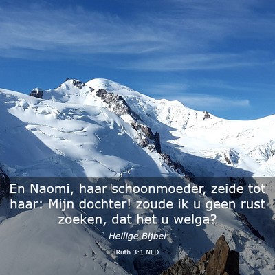 Picture 03 - Ruth 3:1 NLD - En Naomi, haar schoonmoeder, zeide tot haar: Mijn - Bible Verse Picture