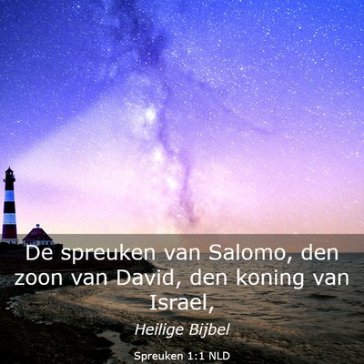 Picture 03 - Spreuken 1:1 NLD - De spreuken van Salomo, den zoon van David, den - Bible Verse Picture