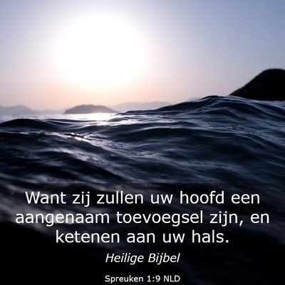 Picture 03 - Spreuken 1:9 NLD - Want zij zullen uw hoofd een aangenaam toevoegsel - Bible Verse Picture