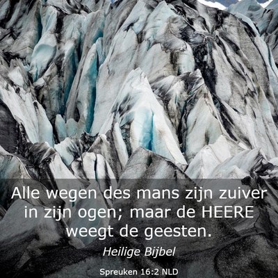 Picture 03 - Spreuken 16:2 NLD - Alle wegen des mans zijn zuiver in zijn ogen; - Bible Verse Picture