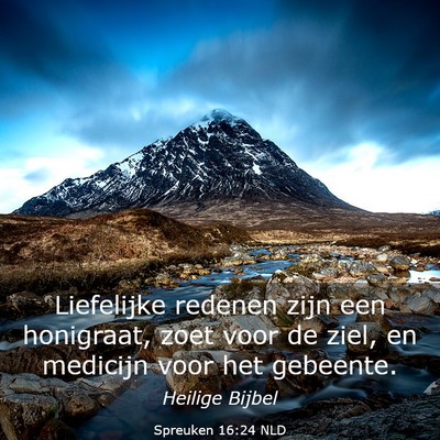 Picture 03 - Spreuken 16:24 NLD - Liefelijke redenen zijn een honigraat, zoet voor - Bible Verse Picture