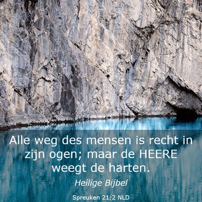Picture 03 - Spreuken 21:2 NLD - Alle weg des mensen is recht in zijn ogen; maar - Bible Verse Picture
