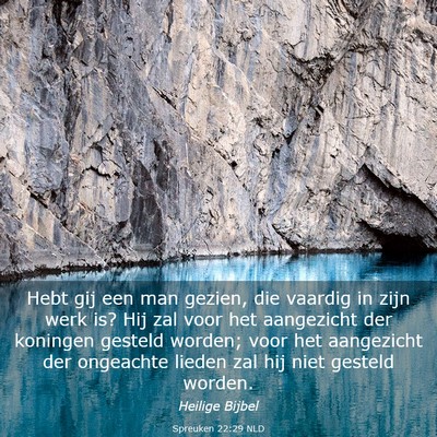 Picture 03 - Spreuken 22:29 NLD - Hebt gij een man gezien, die vaardig in zijn werk - Bible Verse Picture