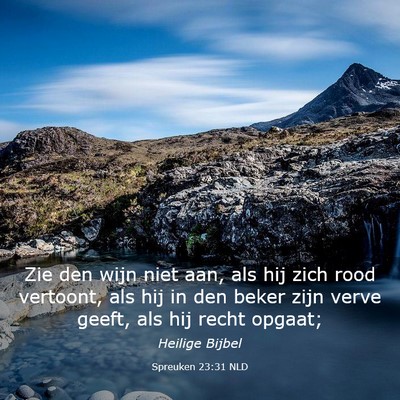 Picture 03 - Spreuken 23:31 NLD - Zie den wijn niet aan, als hij zich rood - Bible Verse Picture