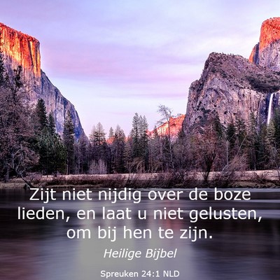 Picture 03 - Spreuken 24:1 NLD - Zijt niet nijdig over de boze lieden, en laat u - Bible Verse Picture