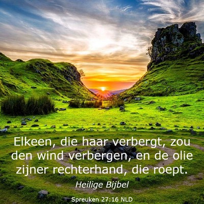 Picture 03 - Spreuken 27:16 NLD - Elkeen, die haar verbergt, zou den wind - Bible Verse Picture