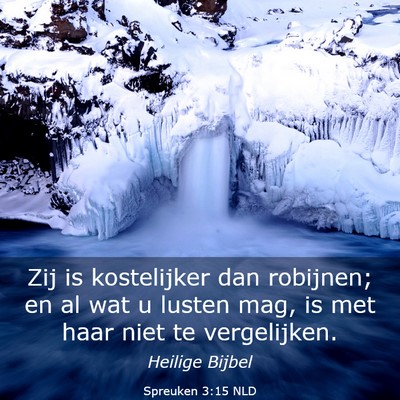 Picture 03 - Spreuken 3:15 NLD - Zij is kostelijker dan robijnen; en al wat u - Bible Verse Picture