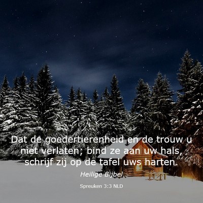 Picture 03 - Spreuken 3:3 NLD - Dat de goedertierenheid en de trouw u niet - Bible Verse Picture