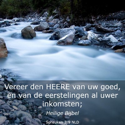 Picture 03 - Spreuken 3:9 NLD - Vereer den HEERE van uw goed, en van de - Bible Verse Picture