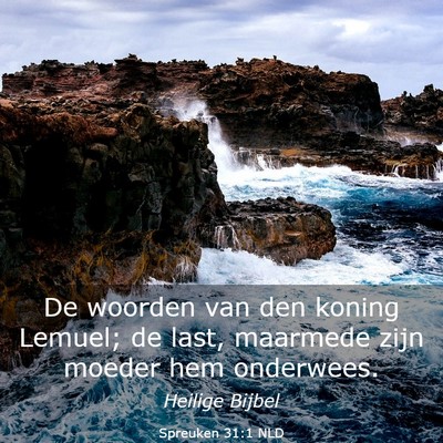 Picture 03 - Spreuken 31:1 NLD - De woorden van den koning Lemuel; de last, - Bible Verse Picture