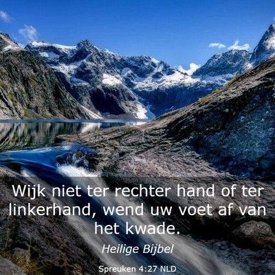 Picture 03 - Spreuken 4:27 NLD - Wijk niet ter rechter hand of ter linkerhand, - Bible Verse Picture