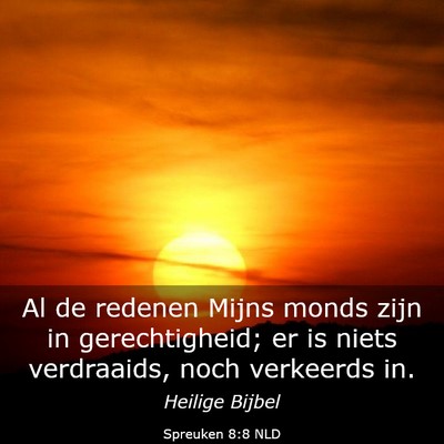 Picture 03 - Spreuken 8:8 NLD - Al de redenen Mijns monds zijn in gerechtigheid; - Bible Verse Picture