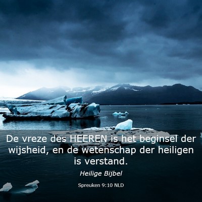 Picture 03 - Spreuken 9:10 NLD - De vreze des HEEREN is het beginsel der wijsheid, - Bible Verse Picture