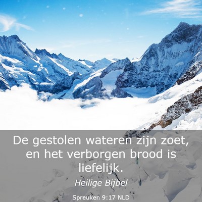 Picture 03 - Spreuken 9:17 NLD - De gestolen wateren zijn zoet, en het verborgen - Bible Verse Picture