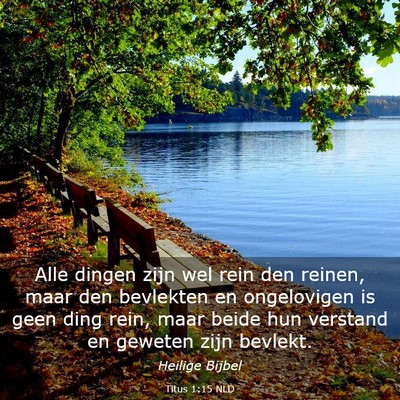 Picture 03 - Titus 1:15 NLD - Alle dingen zijn wel rein den reinen, maar den - Bible Verse Picture