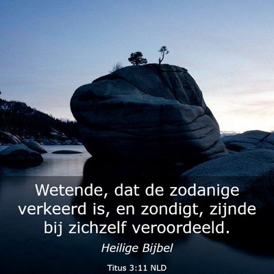 Picture 03 - Titus 3:11 NLD - Wetende, dat de zodanige verkeerd is, en zondigt, - Bible Verse Picture