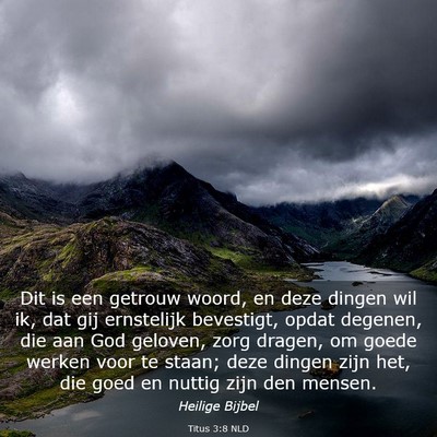 Picture 03 - Titus 3:8 NLD - Dit is een getrouw woord, en deze dingen wil ik, - Bible Verse Picture