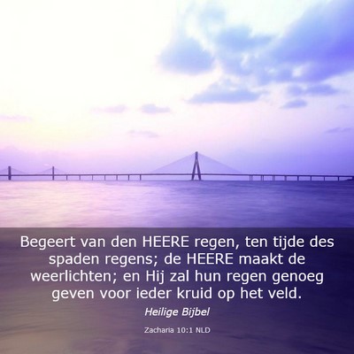 Picture 03 - Zacharia 10:1 NLD - Begeert van den HEERE regen, ten tijde des spaden - Bible Verse Picture