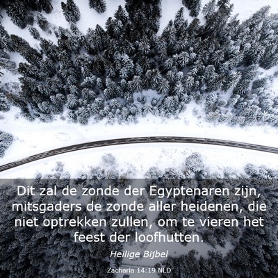 Picture 03 - Zacharia 14:19 NLD - Dit zal de zonde der Egyptenaren zijn, mitsgaders - Bible Verse Picture
