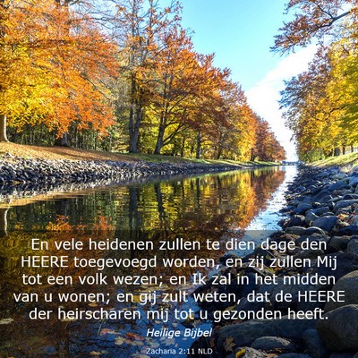 Picture 03 - Zacharia 2:11 NLD - En vele heidenen zullen te dien dage den HEERE - Bible Verse Picture
