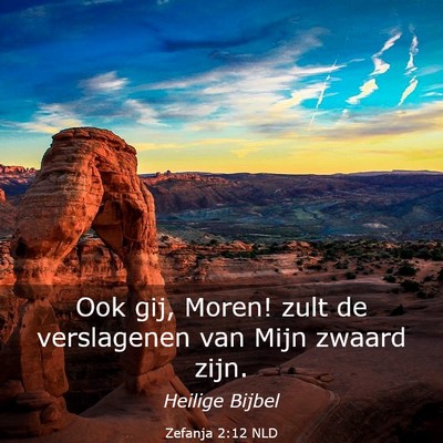 Picture 03 - Zefanja 2:12 NLD - Ook gij, Moren! zult de verslagenen van Mijn - Bible Verse Picture