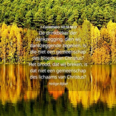 Picture 04 - 1 Corinthiërs 10:16 NLD - De drinkbeker der dankzegging, dien wij - Bible Verse Picture
