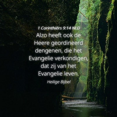 Picture 04 - 1 Corinthiërs 9:14 NLD - Alzo heeft ook de Heere geordineerd dengenen, die - Bible Verse Picture