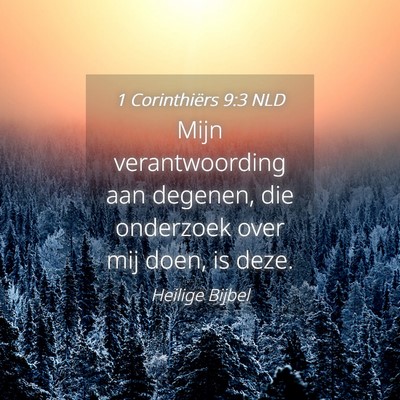 Picture 04 - 1 Corinthiërs 9:3 NLD - Mijn verantwoording aan degenen, die onderzoek - Bible Verse Picture