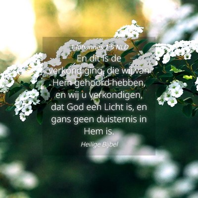 Picture 04 - 1 Johannes 1:5 NLD - En dit is de verkondiging, die wij van Hem - Bible Verse Picture