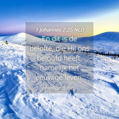 Picture 04 - 1 Johannes 2:25 NLD - En dit is de belofte, die Hij ons beloofd heeft, - Bible Verse Picture