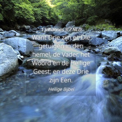 Picture 04 - 1 Johannes 5:7 NLD - Want Drie zijn er, Die getuigen in den hemel, de - Bible Verse Picture
