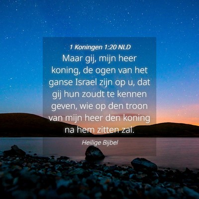 Picture 04 - 1 Koningen 1:20 NLD - Maar gij, mijn heer koning, de ogen van het ganse - Bible Verse Picture