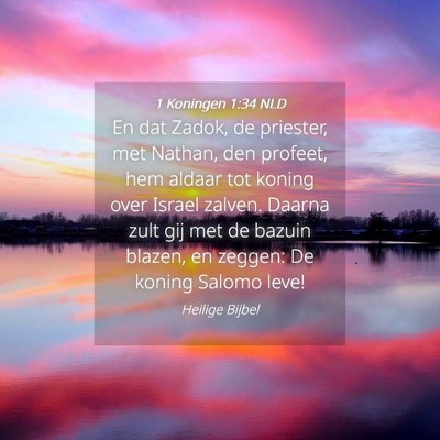 Picture 04 - 1 Koningen 1:34 NLD - En dat Zadok, de priester, met Nathan, den - Bible Verse Picture