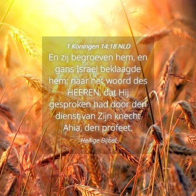Picture 04 - 1 Koningen 14:18 NLD - En zij begroeven hem, en gans Israel beklaagde - Bible Verse Picture