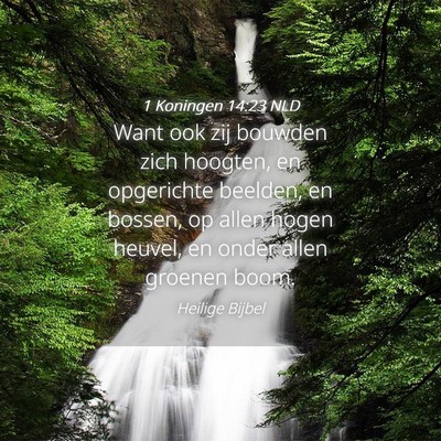 Picture 04 - 1 Koningen 14:23 NLD - Want ook zij bouwden zich hoogten, en opgerichte - Bible Verse Picture